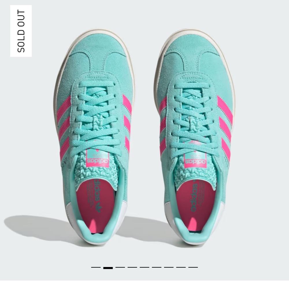 GAZELLE SHOES Flash Aqua / Lucid Pink / Cloud White